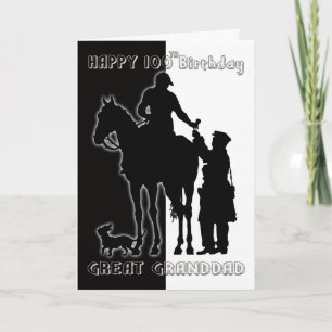 Carte Black and White 100th Birthday