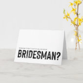 Carte Black and White Be My Bridesman Mariage (Fleur jaune)