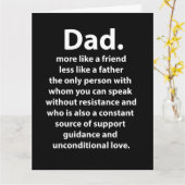 Carte Black and White Dad Daddy Quote (Fleur jaune)