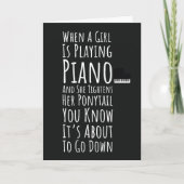 Carte Black And White Funny Piano Cards For Women Her (Devant)