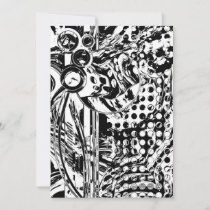 Carte Black and White Geometric Art 20