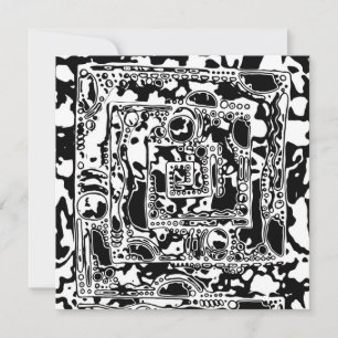 Carte Black and White Geometric Art 25