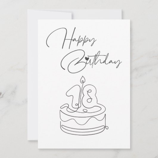 CARTE BLACK AND WHITE HAPPY BIRTHDAY CARD (Devant)