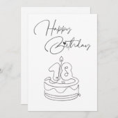 CARTE BLACK AND WHITE HAPPY BIRTHDAY CARD (Devant / Derrière)