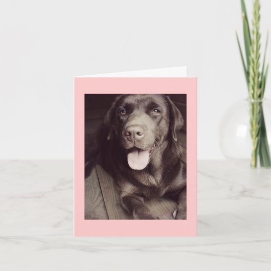 Carte Black And White Labrador Retriever Dog Note Card (Devant)