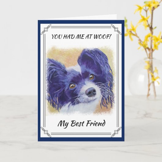 CARTE BLACK AND WHITE PAPILLON (Fleur jaune)