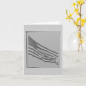 Carte Black and white Photo of American Flag (Fleur jaune)