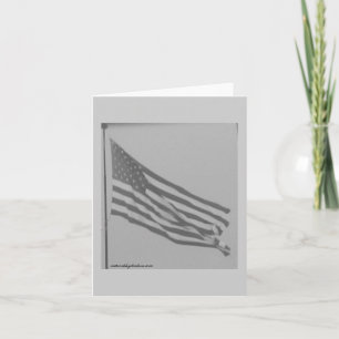Carte Black and white Photo of American Flag