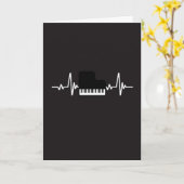 Carte Black And White Pianist Cards Piano Player Music (Fleur jaune)