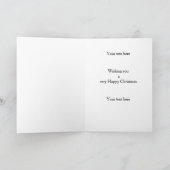 Carte Black and white Springer Spaniel Christmas card (Intérieur)