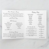 Carte Black and White Wedding Program (Intérieur)
