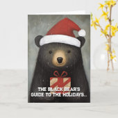 Carte Black Bear's Guide to the Holidays Christmas Card (Fleur jaune)