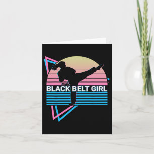 Carte Black Belt Girl - Judo Karate Jiu Jitsu Taekwondo