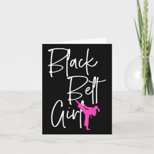 Carte Black Belt Girl Karate Jiu Jitsu Taekwondo Martial