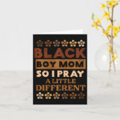 Carte Black Boy Priez Petite différence Histoire Mois Ma (Fleur jaune)