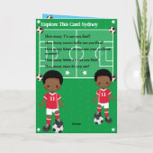 Carte Black Boys Soccer Word Recherche Joyeux Anniversai (Dos)