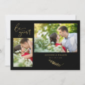 Carte Black Branches tendance Mariage Celebration 2 Phot (Devant)