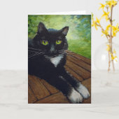 Carte Black Cat (Fleur jaune)