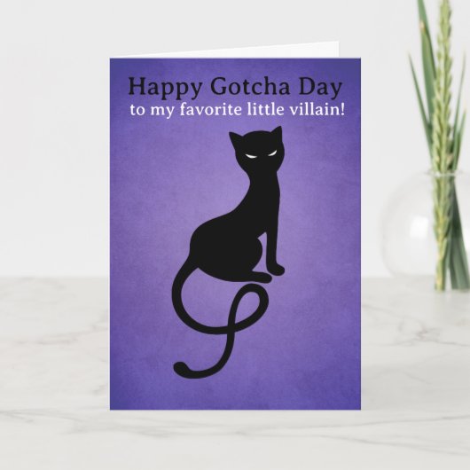 Carte Black Cat Gotcha Day Card - Funny Void Cat (Devant)