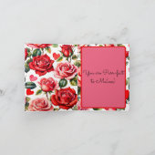 Carte Black Cat Maximalist Roses & Hearts Pun Valentine (Intérieur)