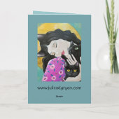 Carte Black Cats Whimsical Art (Dos)