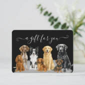Carte Black Chien Grooming Animaux de compagnie Embarque (Debout devant)