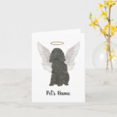 Carte Black Cocker Spaniel Dog Sympathy Memorial (Fleur jaune)