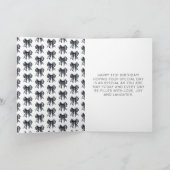 Carte Black Coquette Bow fête d'anniversaire (Intérieur)