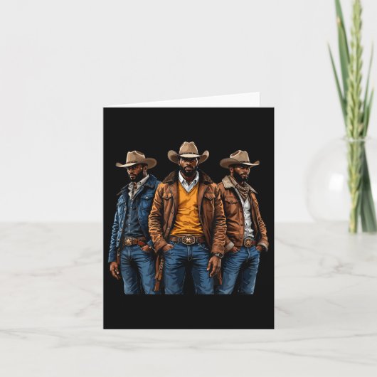 Carte Black Cowboy Africain-Américain Rodéo de l'Ouest M (Devant)
