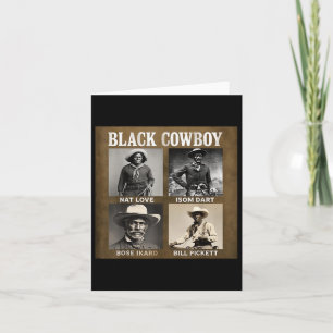 Carte Black Cowboy Western Rodeo Melanin Black History T