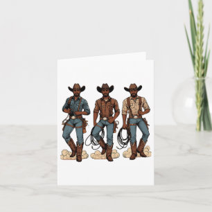 Carte Black Cowboy Western Rodeo Melanin Black History T