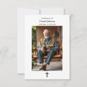 Carte Black Cross and Poem Photo Memorial (Devant)