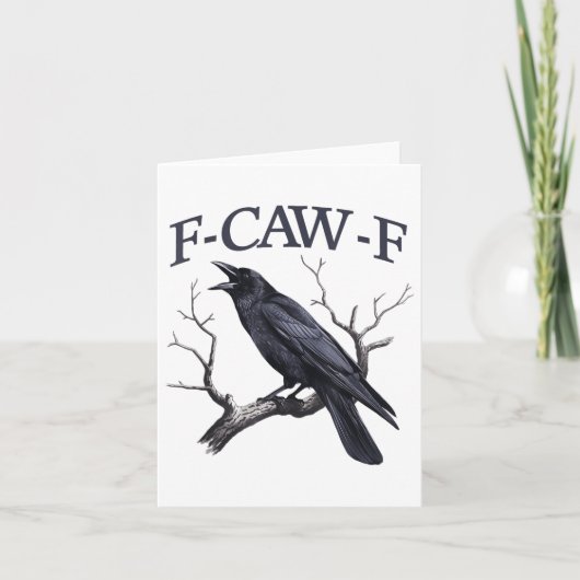 Carte Black Crow, F-caw-f Funny Black Bird (Devant)