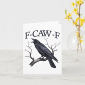 Carte Black Crow, F-caw-f Funny Black Bird (Fleur jaune)