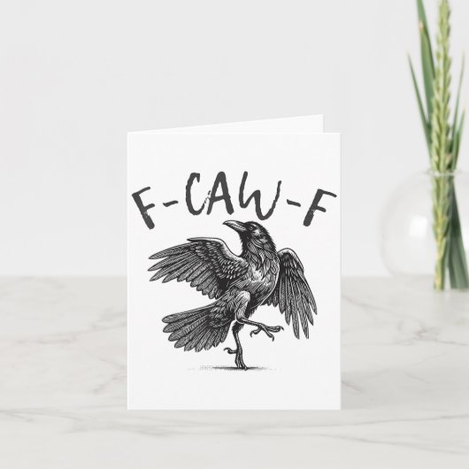 Carte Black Crow, F-caw-f Funny Black Bird (Devant)