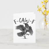 Carte Black Crow, F-caw-f Funny Black Bird (Fleur jaune)