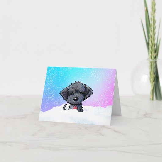 Carte Black Doodle Puppy  (Devant)