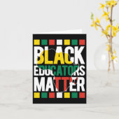 Carte Black Educators Probleme Black History Moth Pride (Fleur jaune)