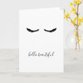 Carte Black Eyelashes Bonjour Belle (Fleur jaune)