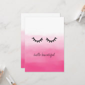 Carte Black Eyelashes Pink Ombre (Devant/Arrière en situation)