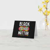 Carte Black Fathers Matter pour Men Dad History Month (Fleur jaune)
