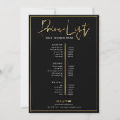 Carte Black Faux Gold Logo Lash Salon Spa Prix (Devant)