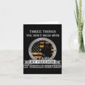 Carte Black German Shepherd American Flag Three Things Y (Devant)