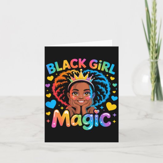 Carte Black Girl Magic African Girl Hbcu  (Devant)