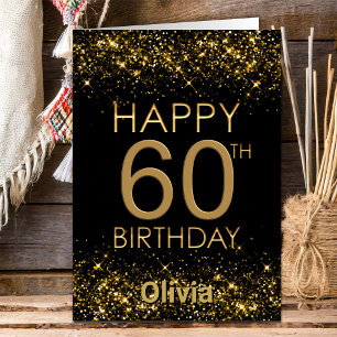 Carte Black Gold 60th Birthday