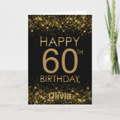 Carte Black Gold 60th Birthday (Devant)
