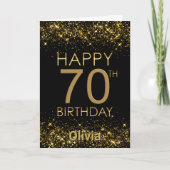 Carte Black Gold 70th Birthday (Devant)