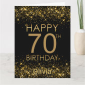 Carte Black Gold 70th Birthday (Devant)