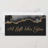 Carte Black Gold Agate certificat cadeau (Devant)