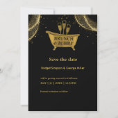 Carte Black Gold Brunch & Bubbly Wedding enregistrer la (Devant)